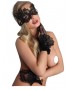 Μάσκα για ιδιαίτερες εμφανίσεις, της Livco Corsetti Mask Model 01, από μαύρη δαντέλα κολαρισμένη με δέσιμο  